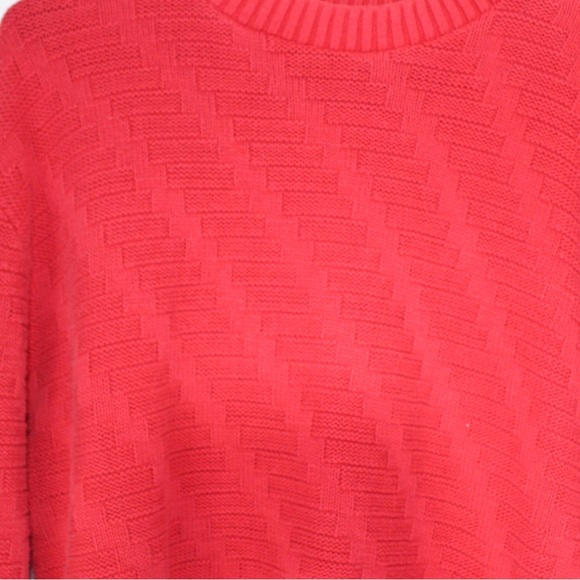 Vintage red checkered knit sweater no tags fits a size large-extra large - Picture 4 of 6